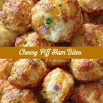 Baked Cheddar Ham Puffs