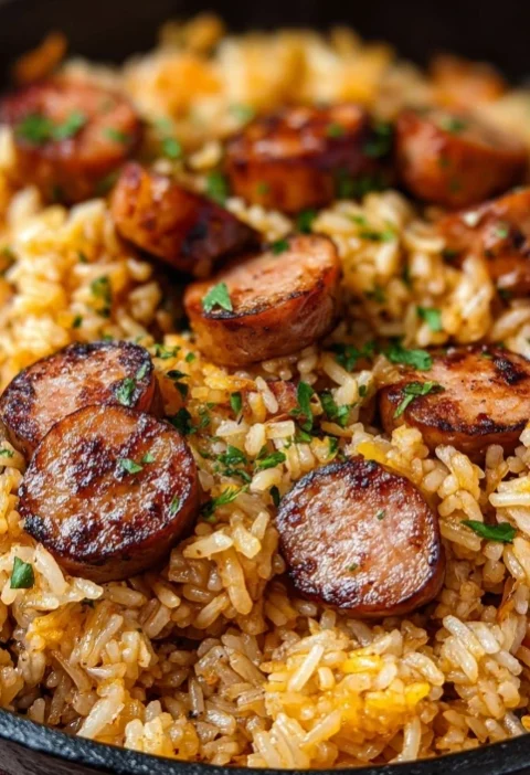 Easy Cajun Sausage And Rice Skillet Recipe Best Cajun Sausage Skillet Spicy Cajun Sausage And Rice Dinner Homemade Cajun R...