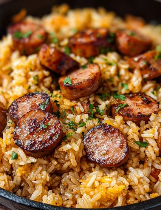 Easy Cajun Sausage And Rice Skillet Recipe Best Cajun Sausage Skillet Spicy Cajun Sausage And Rice Dinner Homemade Cajun R...