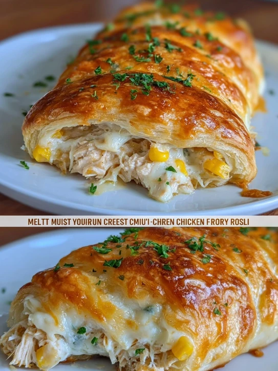 Melt-in-Your-Mouth Cheesy Chicken Crescent Roll Recipe