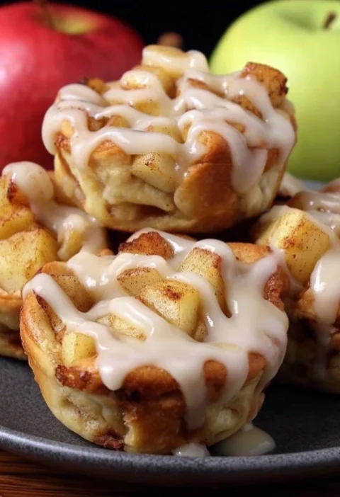 Easy Cinnamon Roll Apple Pie Cups Recipe Homemade Cinnamon Roll Apple Pie Cups Best Cinnamon Roll Apple Pie Cups Cinnamon ...