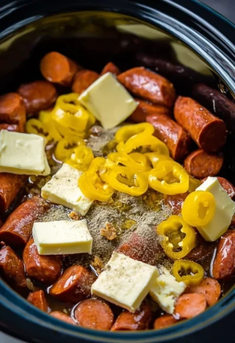 Easy Crockpot Mississippi Smokies Recipe Mississippi Sausage Crockpot Appetizer Slow Cooker Mississippi Smokies For Partie...
