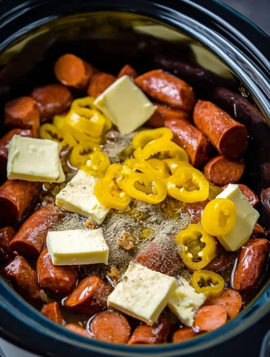 Easy Crockpot Mississippi Smokies Recipe Mississippi Sausage Crockpot Appetizer Slow Cooker Mississippi Smokies For Partie...