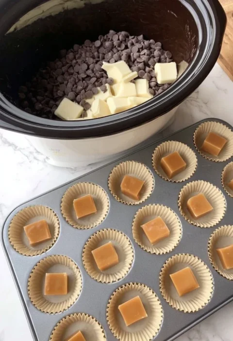 Easy Crockpot Turtle Recipe Homemade Slow Cooker Turtles Chocolate Caramel Pecans Crockpot Candy Best Crockpot Dessert Rec...