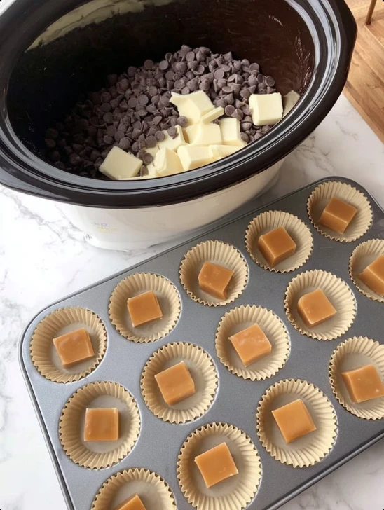 Easy Crockpot Turtle Recipe Homemade Slow Cooker Turtles Chocolate Caramel Pecans Crockpot Candy Best Crockpot Dessert Rec...