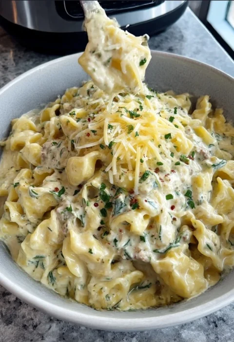 Crockpot White Lasagna Soup