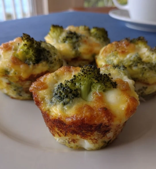 Garlic Parmesan Broccoli Muffins