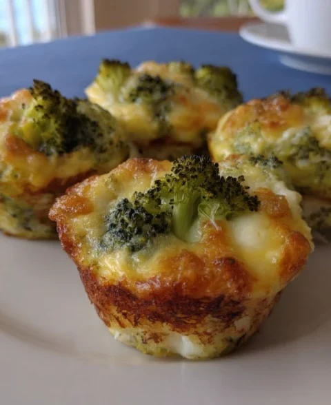 Easy Garlic Parmesan Broccoli Muffins Recipe Healthy Broccoli Parmesan Muffins For Kids Low Carb Garlic Parmesan Broccoli ...