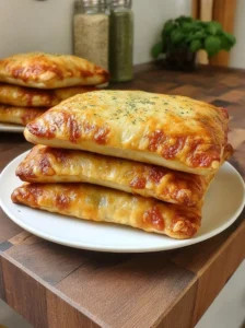 Homemade cheesy pizza pockets recipe