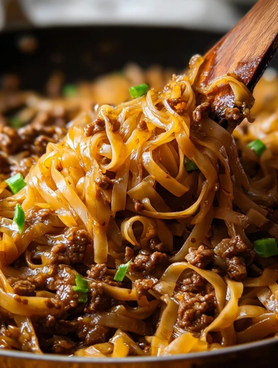 Mongolian Ground Beef Noodles