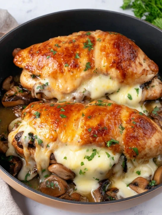 Mushroom Stuffed Chicken Breast