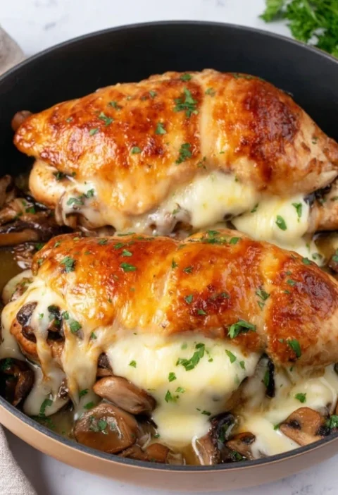 Easy Mushroom Stuffed Chicken Breast Recipe Best Cheese For Mushroom Stuffed Chicken Breast Low Carb Mushroom Stuffed Chic...