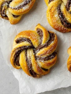 Nutella Puff Pastry Braids 3 ingredients