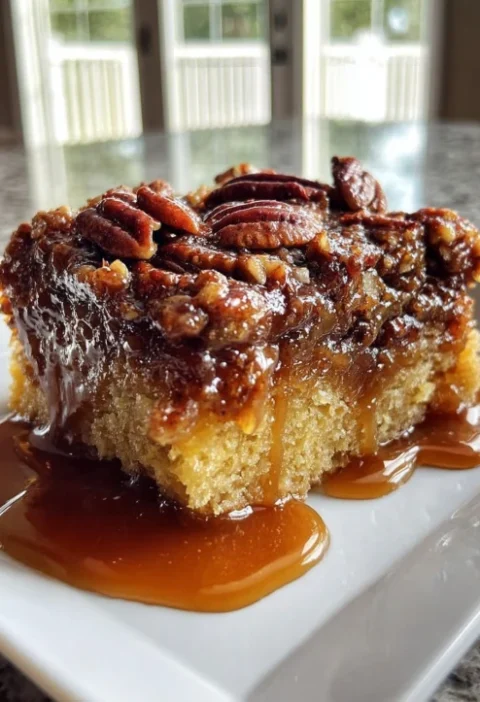 Easy Pecan Pie Dump Cake Recipe Homemade Pecan Pie Dump Cake Best Pecan Pie Dump Cake Pecan Pie Dump Cake With Yellow Cake...