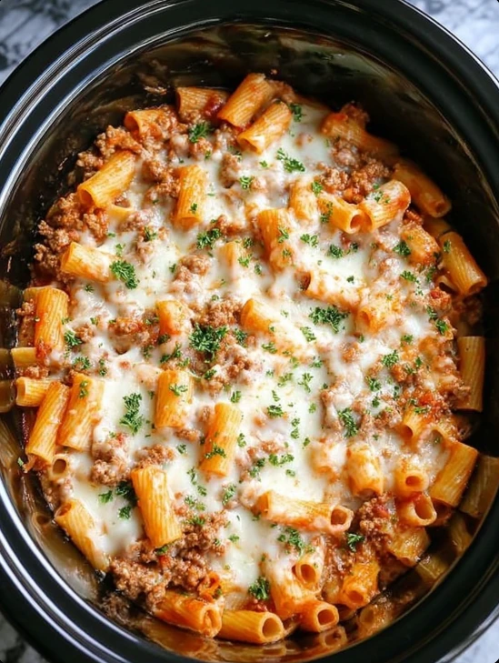 Slow Cooker Baked Ziti