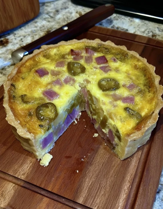 Hatch Chile Ham Quiche