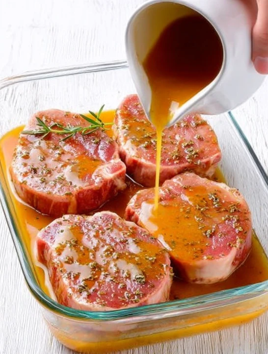 Herb-Infused Smothered Baked Pork Chops with Apple Cider Glaze