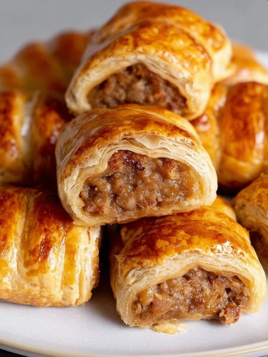 French onion sausage rolls