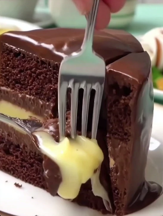Midnight Holiday Indulgence: Decadent Chocolate Truffle Cake with a Surprise Filling
