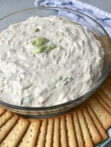 Mom’s Cracker Dip — creamy, savory, and perfect with Ritz