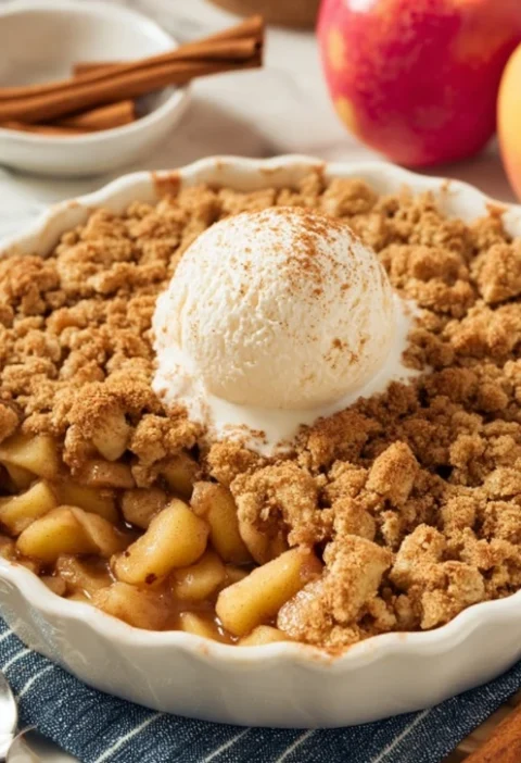 Old-fashioned Apple Crisp Recipe Best Traditional Apple Crisp Homemade Apple Crisp With Oats Classic Apple Crisp Recipe Ea...