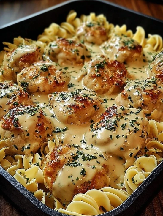 One-Pan Chicken with Buttered Noodles