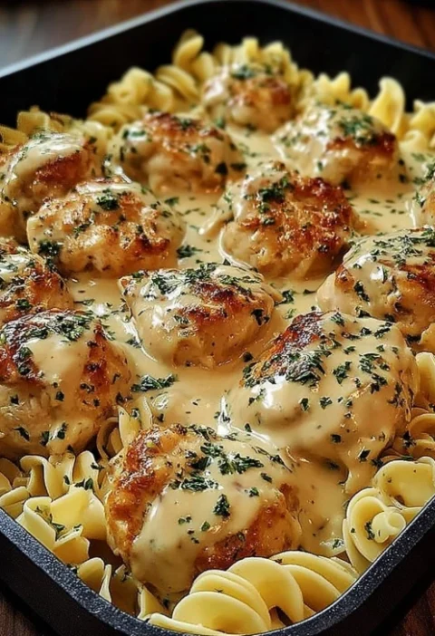 Onepan Chicken Buttered Noodles