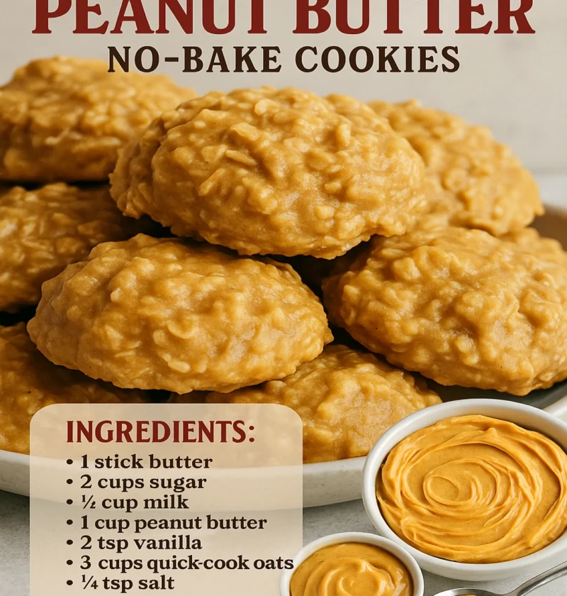 Peanut Butter Nobake Cookies