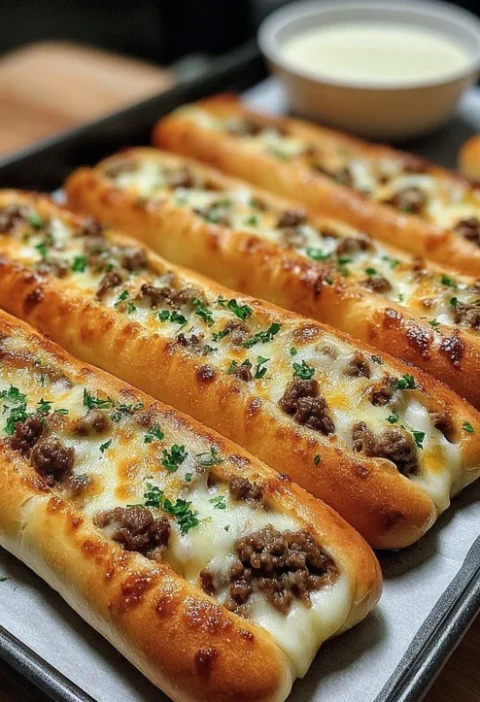 Philly Cheesesteak Cheesy Breadsticks Recipe Homemade Philly Cheesesteak Breadsticks Best Cheese For Philly Cheesesteak St...