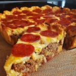Cheesy Pepperoni Pizza Casserole