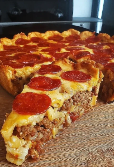 Savory Cheeseburger Pepperoni Pie Recipe Best Cheeseburger And Pepperoni Pie Homemade Savory Pie With Cheeseburger Unique ...