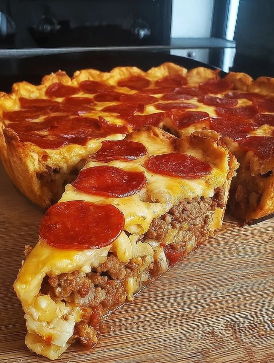 Savory Cheeseburger Pepperoni Pie Recipe Best Cheeseburger And Pepperoni Pie Homemade Savory Pie With Cheeseburger Unique ...