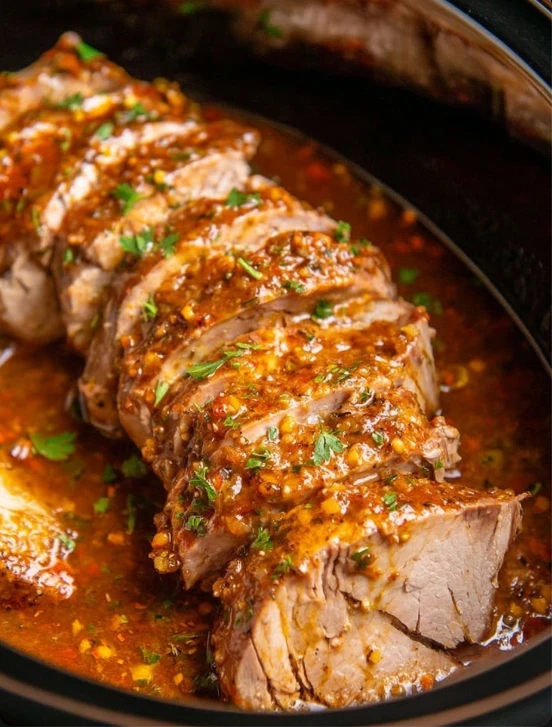 Crock Pot Apricot Pork Tenderloin