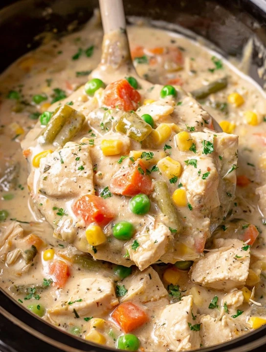 Slow Cooker Chicken Pot Pie