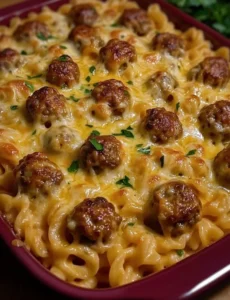 Swedish Meatball Noodle Bake
