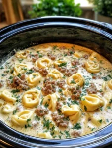 1950s Italian Kitchen Tortellini Soup with Sausage