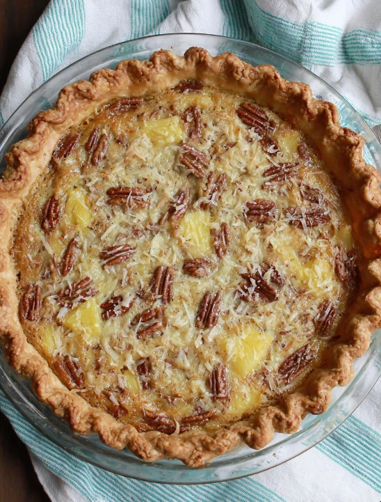 1950s Luau Island Pecan Pie