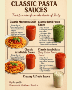 Four Classic Italian Pasta Sauces You’ll Make Again and Again