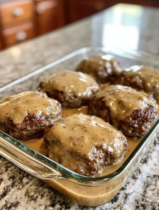 Amish Hamburger Steak Bake Recipe Best Amish Hamburger Steak Bake Homemade Amish Hamburger Steak Bake Amish Style Hamburge...