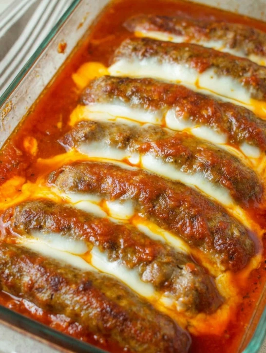 Baked Stuffed Italian Sausage Recipe Tender Sausage With Cheese Filling Best Cheese For Sausage Stuffing How To Make Stuff...