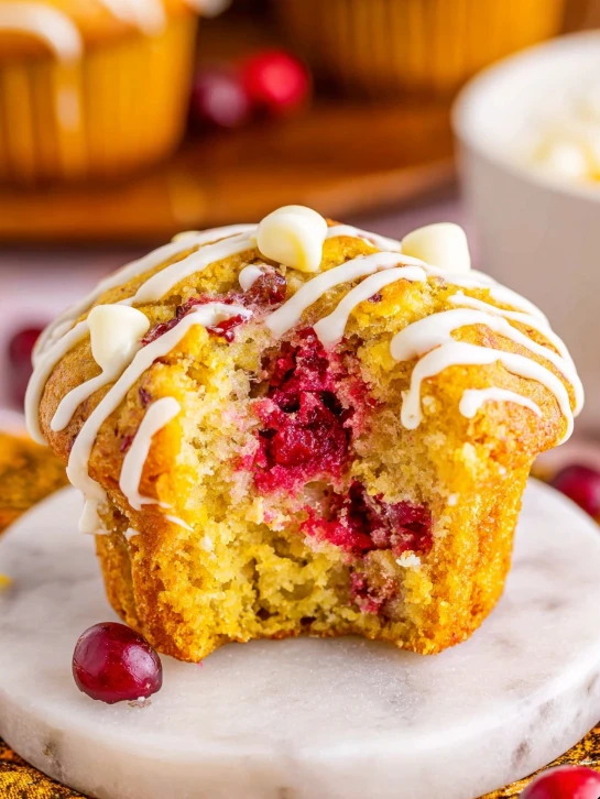 Bakery-Style Cranberry Bliss Muffins (Soft, Bright & Festive)