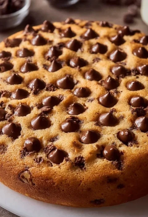 Best Chocolate Chip Cookie Cake Recipe Chewy Center Chocolate Chip Cake Crispy Edge Cookie Cake Recipe Gourmet Chocolate C...