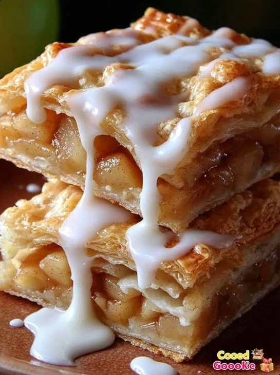 Warm Country-Style Flaky Apple Pie Bars