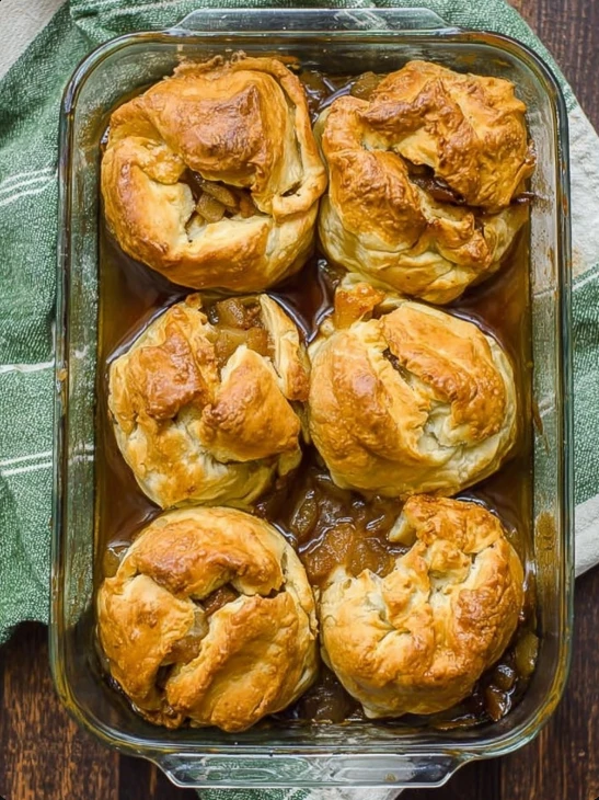 Old-School PA Dutch Apple Dumplings: flaky dough, cinnamon apples & sweet sauce