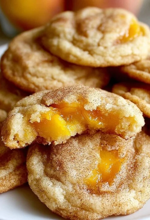 Best Peach Cobbler Cookies Recipe Homemade Peach Cobbler Cookies Easy Peach Cobbler Cookie Tutorial Peach Cobbler Cookies ...