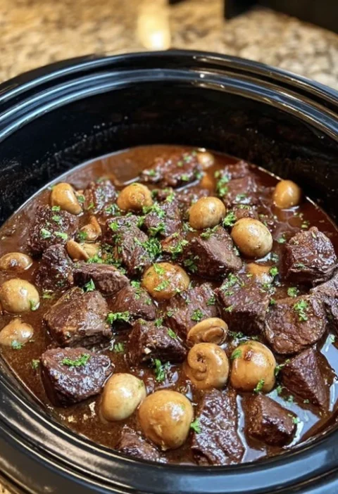 Best Slow Cooker Beef Bourguignon Recipe Easy Slow Cooker Beef Bourguignon Healthy Slow Cooker Beef Bourguignon Slow Cooke...