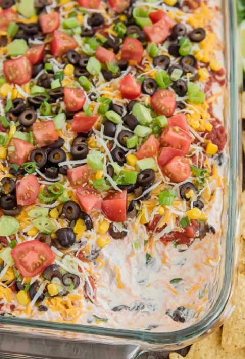 Best Southwestern 7 Layer Dip Recipe Retro Party Dip Ideas Southwestern Style Party Food Easy 7 Layer Dip For Parties Vint...