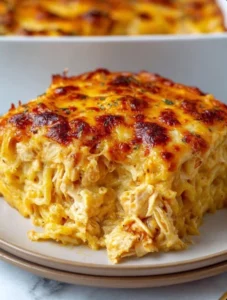 Cheesy Chicken Spaghetti Bake — cozy, comforting & weeknight-ready