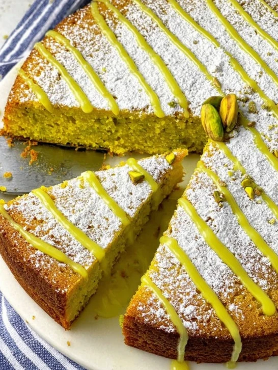 Cozy Italian Kitchen Pistachio Caprese Cake