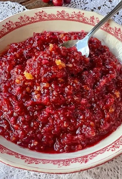 Cranberry Celebration Salad With Nuts Recipe Fresh Cranberry Celebration Salad Preparation How To Make Cranberry Celebrati...